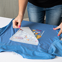 Transfer mit einer Presse drucken